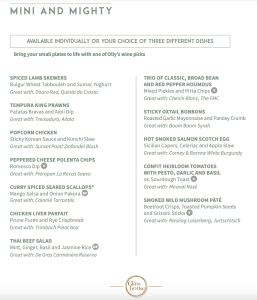 Previous Glass House Menu